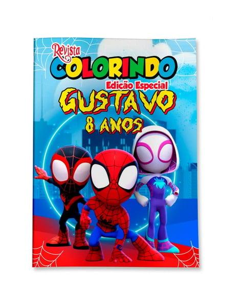 Livro de Colorir Spidey e Seus Amigos 14x10 Personalizado | Kit C