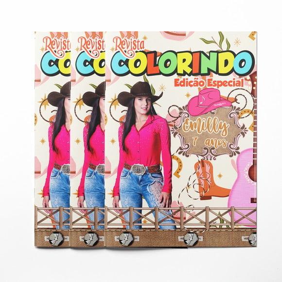 Livro de Colorir s Ana Castela Tam G 15x21 cm Personalizado | Kit