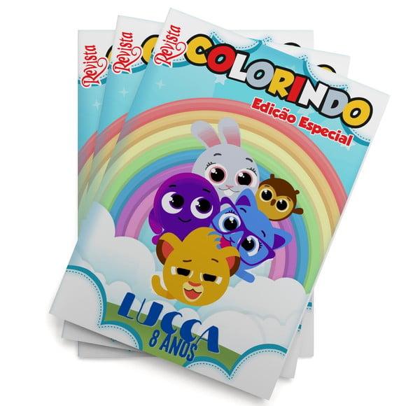 Livro de Colorir s Bolofofos Tam 14x10 cm Personalizado | Kit Col