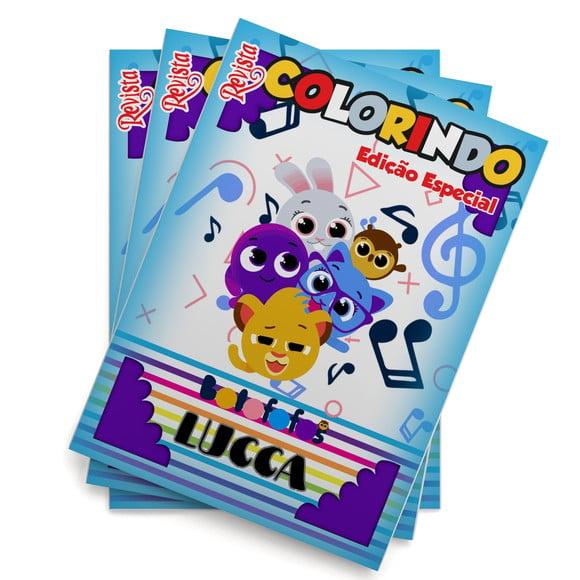 Livro de Colorir s Bolofofos Tam 14x10 cm Personalizado | Kit Col