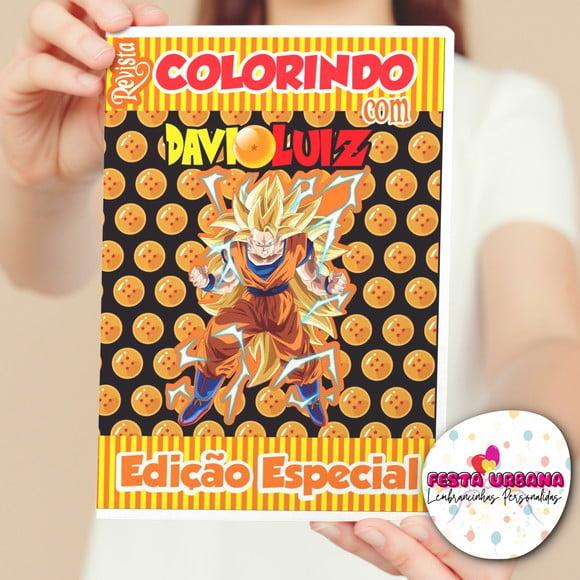 Livro de Colorir s Dragon Ball Tam G 15x21 Cm Personalizado | Kit