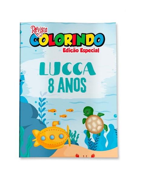 Livro de Colorir s Fundo do Mar 14x10 Personalizado | Kit Colorir