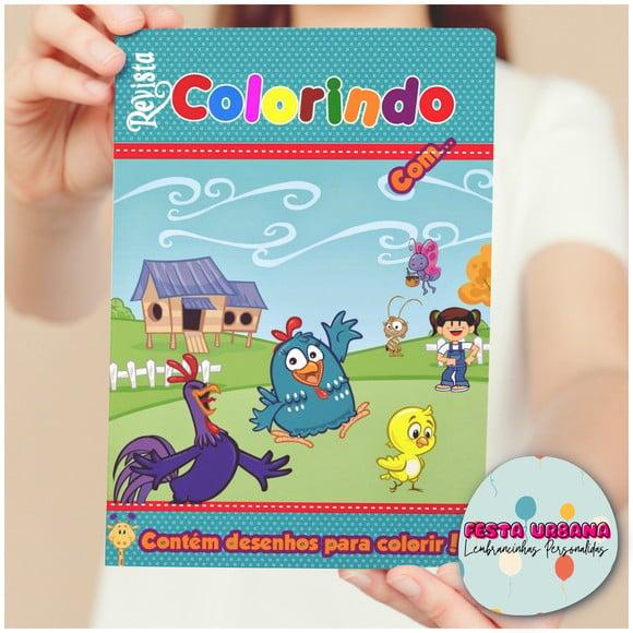 Livro de Colorir s Galinha Pintadinha Tam G 15x21 Cm Personalizad