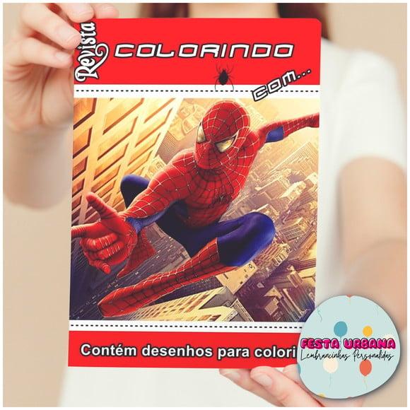 Livro de Colorir s Homem Aranha Tam G 15x21 Cm Personalizado | Ki