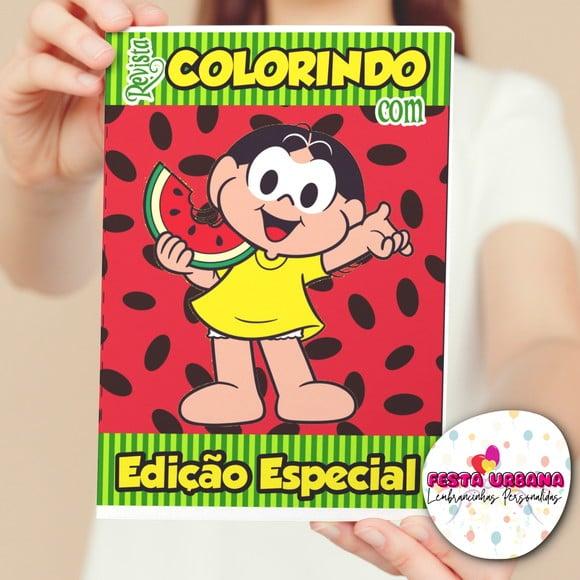Livro de Colorir s Magali Tam G 15x21 Cm Personalizado | Kit Colo