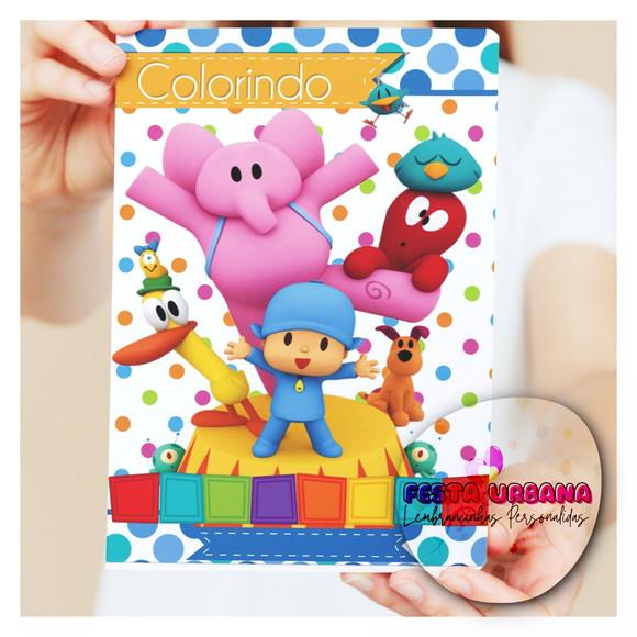 Livro de Colorir s Pocoyo Tam G 15x21 Cm Personalizado | Kit Colo