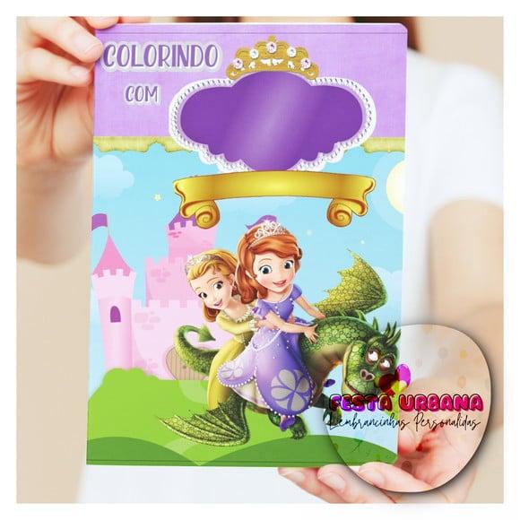 Livro de Colorir s Princesa Sofia Tam G 15x21 Cm Personalizado | 