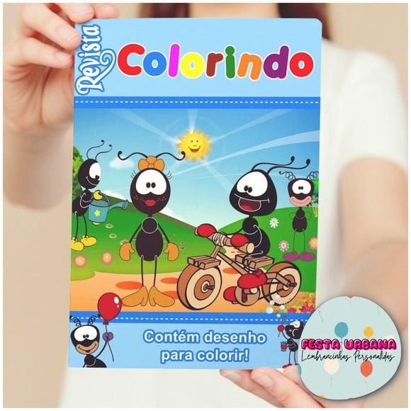 Livro de Colorir s Smilinguido Tam G 15x21 Cm Personalizado | Kit