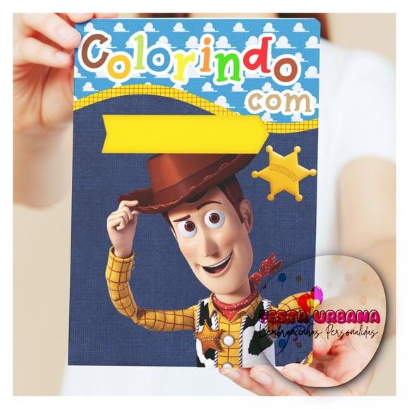 Livro de Colorir s Toy Story Tam G 15x21 Cm Personalizado | Kit C