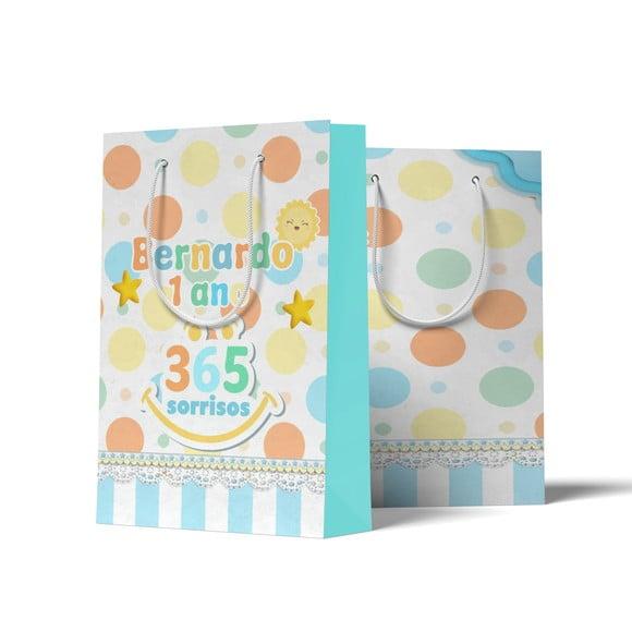 Sacolinha Personalizada Personalizada 365 Sorrisos | Lembrancinha