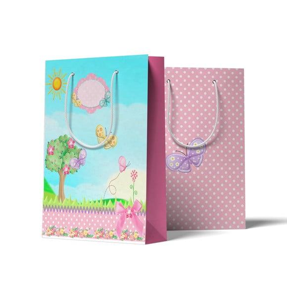 Sacolinha Personalizada Personalizada Jardim Encantado Borboletas