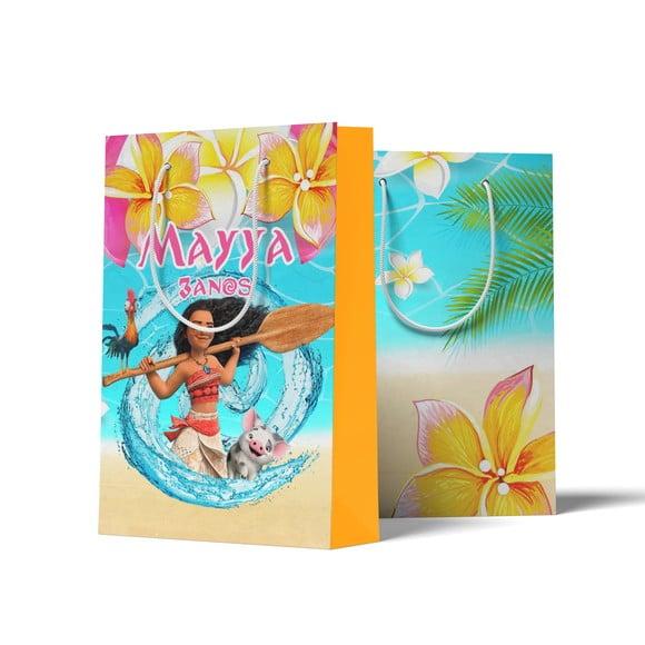 Sacolinha Personalizada Personalizada Moana Adulta | Lembrancinha