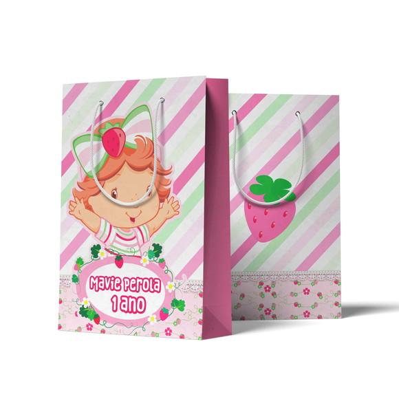 Sacolinha Personalizada Personalizada Moranguinho Baby | Lembranc