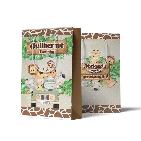 Sacolinha Personalizada Personalizada Safari | Lembrancinha Festa