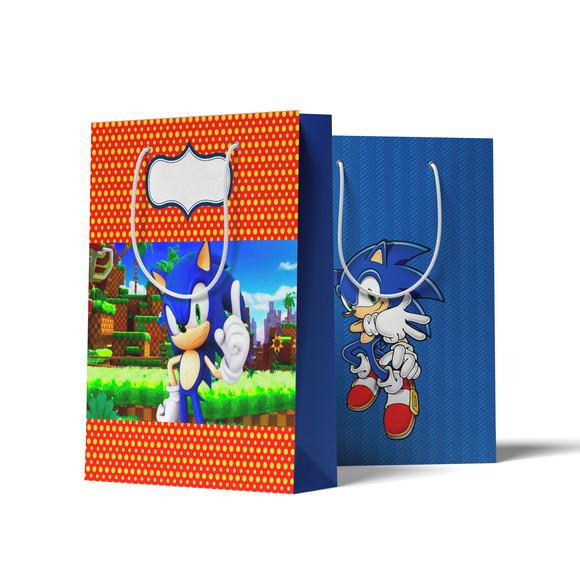 Sacolinha Personalizada Personalizada Sonic | Lembrancinha Festa 