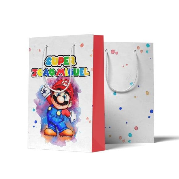 Sacolinha Personalizada Personalizada Super Mario | Lembrancinha 
