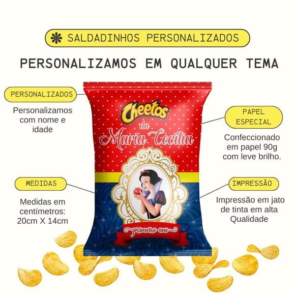 Salgadinho Cheetos Personalizado Bolofofos Azul | Lembrancinha Fe