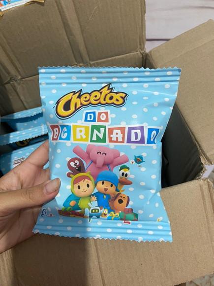 Salgadinho Cheetos Personalizado Bolofofos Azul | Lembrancinha Fe