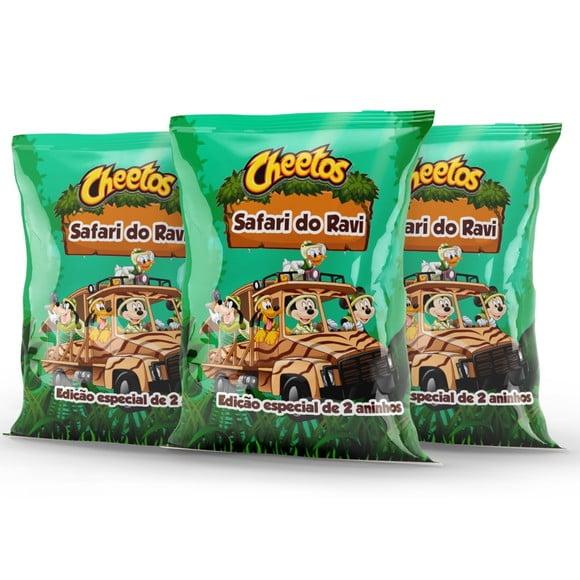 Salgadinho Cheetos Personalizado Mickey Safari | Lembrancinha Fes