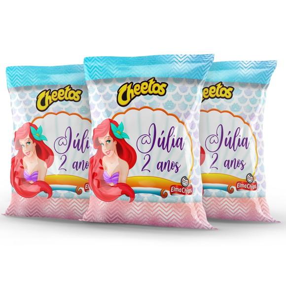 Salgadinho Cheetos Personalizado Pequena Sereia Ariel | Lembranci