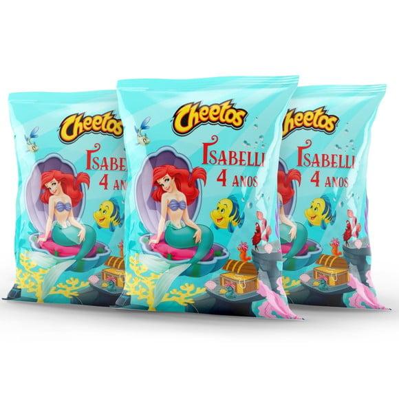 Salgadinho Cheetos Personalizado Pequena Sereia Ariel | Lembranci
