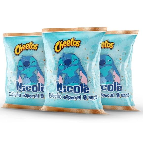 Salgadinho Cheetos Personalizado Stich Fandangos | Lembrancinha F
