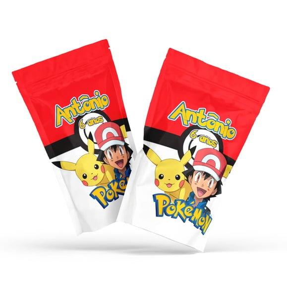 Saquinho Metalizado Ziplock Pokemon G 12 X20 cm Personalizado | L