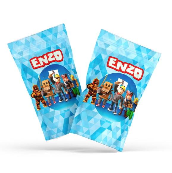 Saquinho Metalizado Ziplock Roblox G 12 X20 cm Personalizado | Le