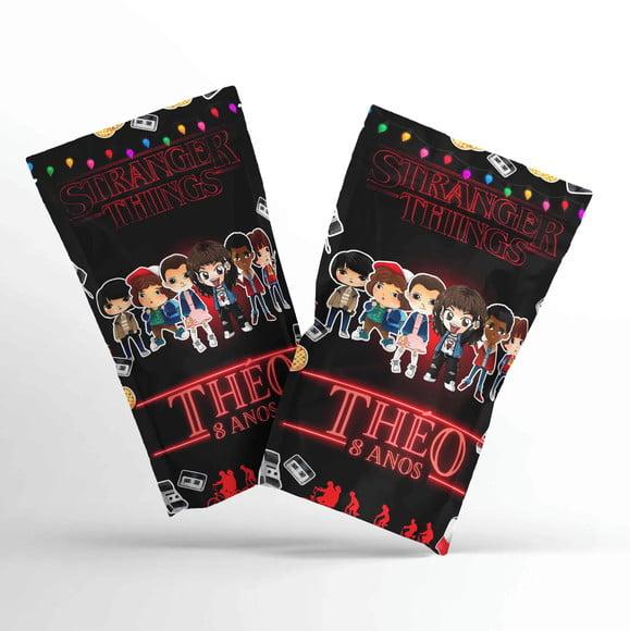 Saquinho Metalizado Ziplock Stranger Things G 12 X20 cm Personali