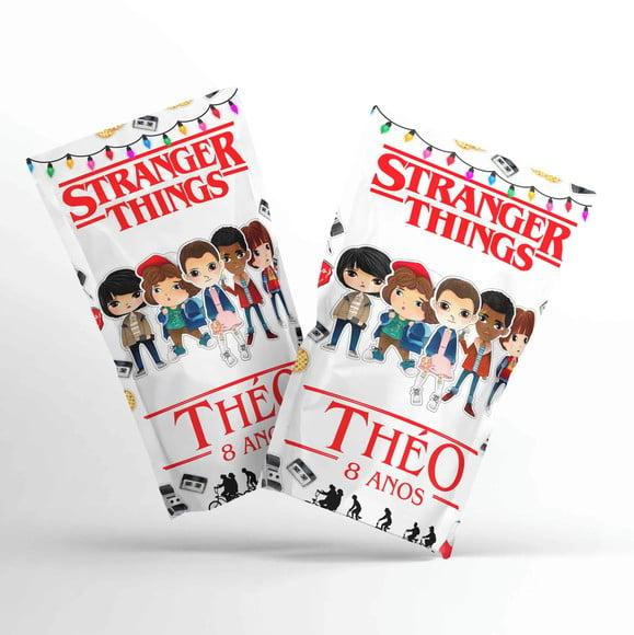 Saquinho Metalizado Ziplock Stranger Things Cute G 12 x 20 cm Per