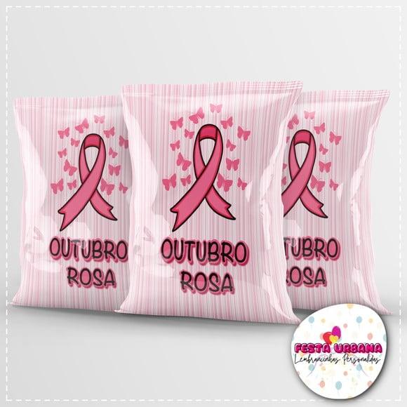 Saquinho Outubro Rosa Personalizado | Lembrancinha Festa Infantil