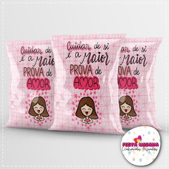 Saquinho Outubro Rosa Personalizado | Lembrancinha Festa Infantil