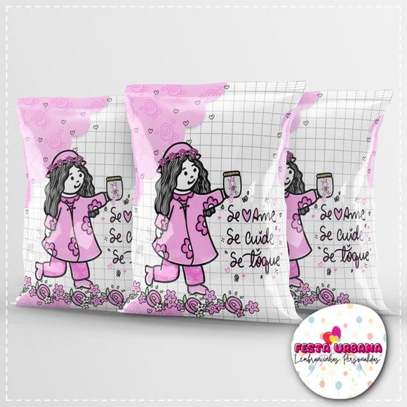 Saquinho Outubro Rosa Personalizado | Lembrancinha Festa Infantil