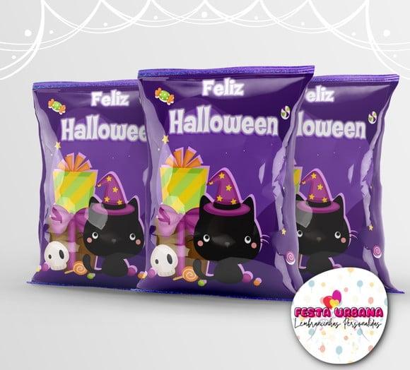 Saquinho Dia Das Bruxas Halloween Personalizado | Lembrancinha Fe