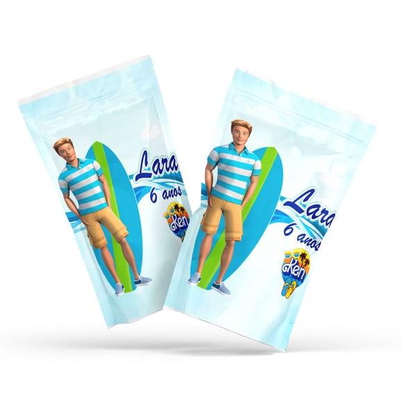Saquinho Metalizado Ziplock Zip Lock Ken G 12 X20 cm Personalizad