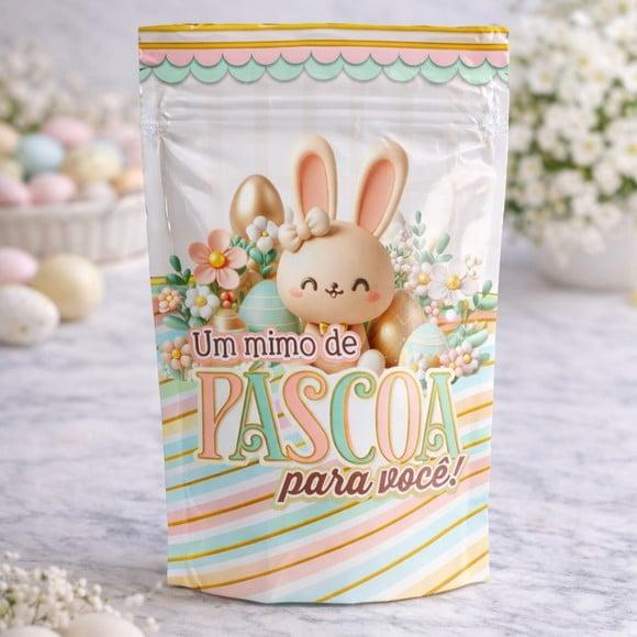 Saquinho Metalizado Ziplock Zip Páscoa Cristã G 12 X20 cm Perso
