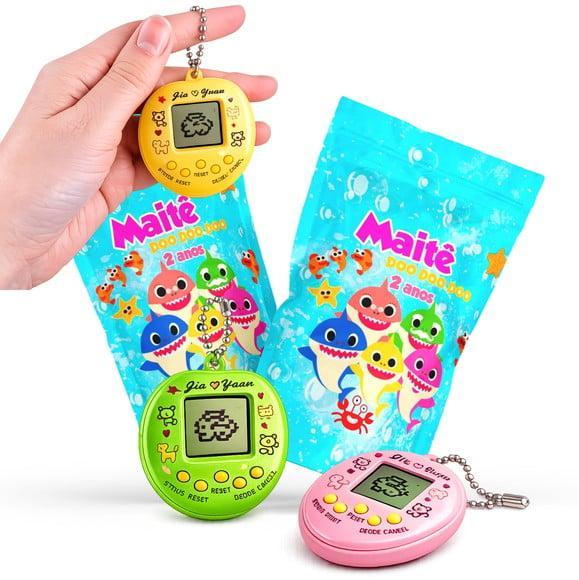 Saquinho Metalizado Ziplock Tamagotchi Baby Shark Bichinho Virtua