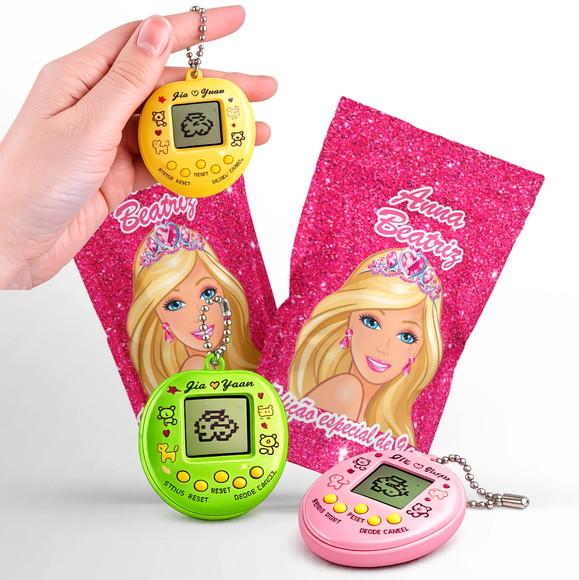 Saquinho Metalizado Ziplock Tamagotchi Barbie Bichinho Virtual no