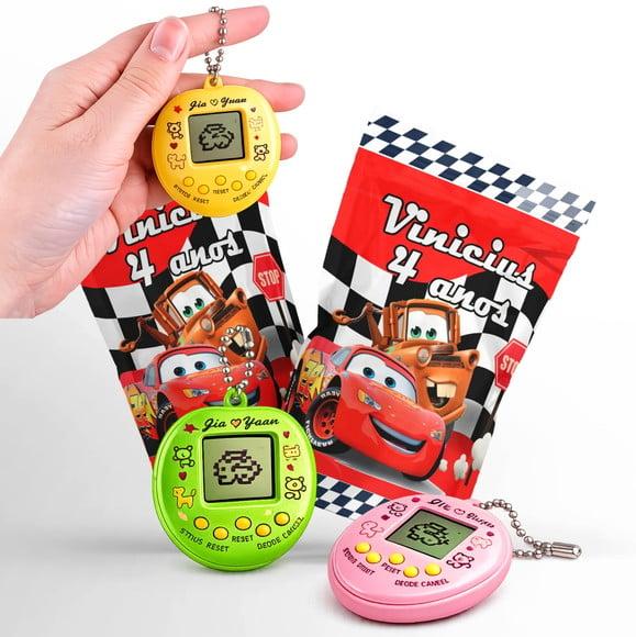Saquinho Metalizado Ziplock Tamagotchi Carros Bichinho Virtual no