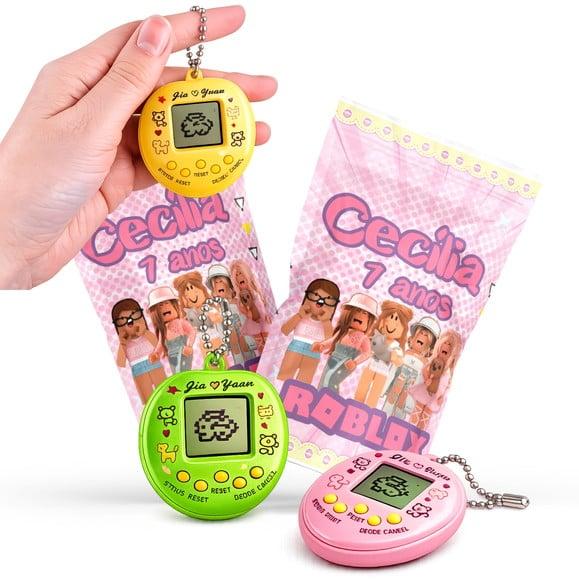 Saquinho Metalizado Ziplock Tamagotchi Roblox Rosa Bichinho Virtu