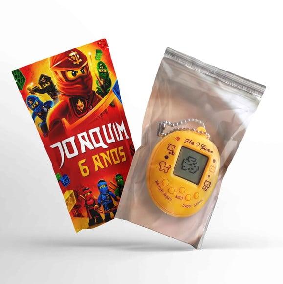 Saquinho Metalizado Ziplock Tamagotchi Stitch Bichinho Virtual no