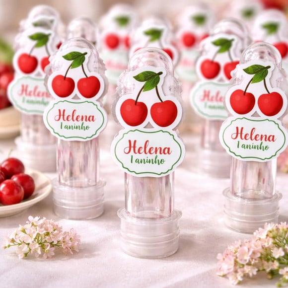 Tubete Personalizado Cerejinha | Lembrancinha Festa Infantil
