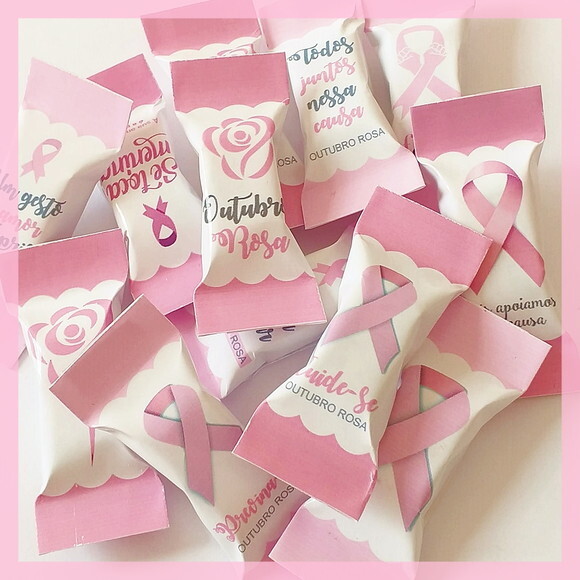 Balinha Outubro Rosa Personalizada | Lembrancinha Evento