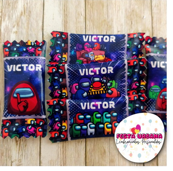 Bala Personalizada Among Us | Lembrancinha Festa Infantil