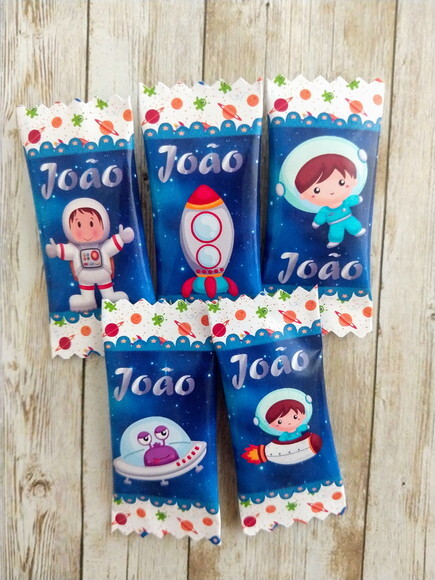 Bala Personalizada Astronauta | Lembrancinha Festa Infantil