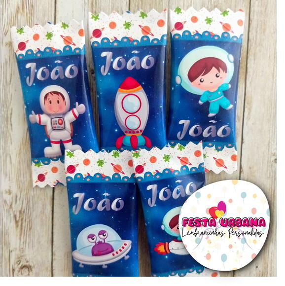 Bala Personalizada Astronauta | Lembrancinha Festa Infantil