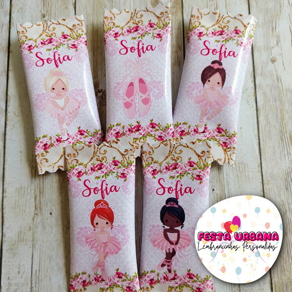 Bala Personalizada Bailarina | Lembrancinha Festa Infantil