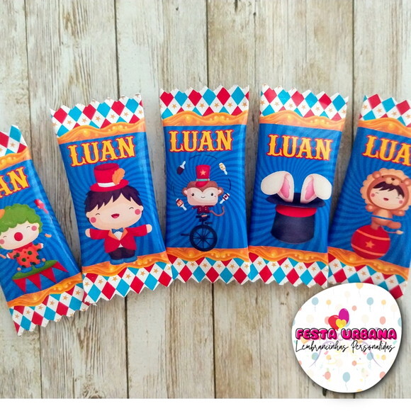 Bala Personalizada Circo Menino | Lembrancinha Festa Infantil