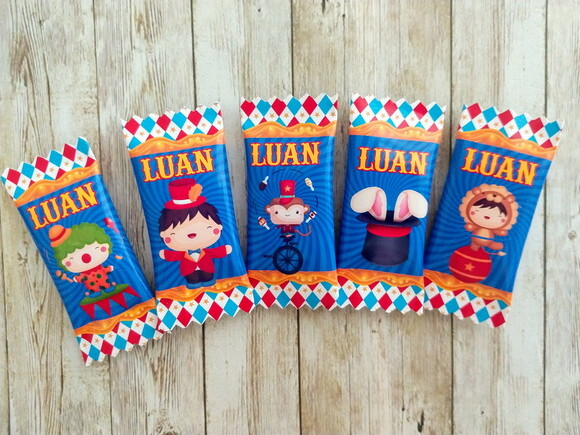 Bala Personalizada Circo Menino | Lembrancinha Festa Infantil