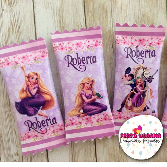 Bala Personalizada Enrolados Rapunzel | Lembrancinha Festa Infant